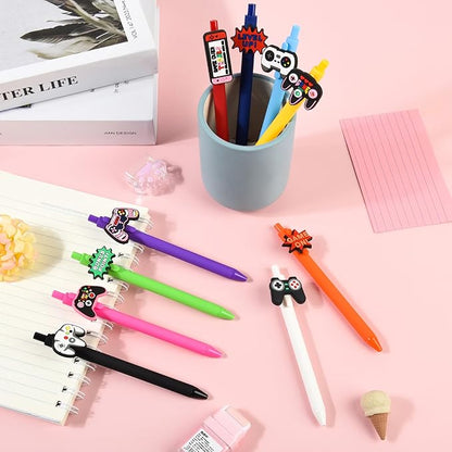 10Pcs Funny Video Game Theme Ballpoint Pens with Emotional Support for Adults Bulk for Coworkers Team Staff Funny Office Stationary (Video Games)