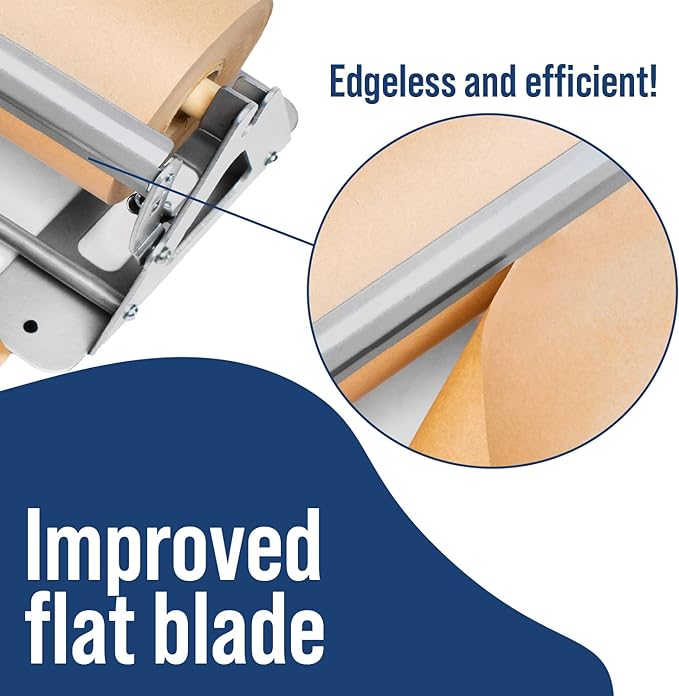 DIY Crew 36 Inch Paper Roll Dispenser and Cutter - Heavy-Duty Wall Mountable, Non Slip Tabletop - Kraft, Freezer, Butcher Paper - Up to 1000ft Rolls