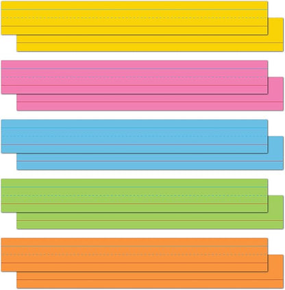 Astrobrights Colored Sentence Strips, 3" x 24", 65 lb/176 gsm, 5-Color Assortment, 100 Count (91992)