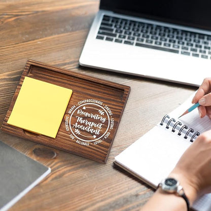 Respiratory Therapist Assistant Sticky Note Holder, Appreciation Gift for Therapist Assistant Nurse, Thank You Gifts for Pulmonology Assistant Self-Stick Note Pad Holders Desk Organizer TZP20