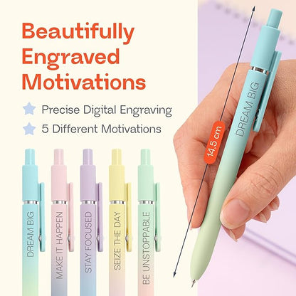 Achievers Inspirational Pen Set for Women - Motivational Quotes Office Gift for Her, Congratulations on Promotion, New Job Gifts Lady Boss Business Pens, Adult Graduation Gifts Stylish Sets (Gradient)