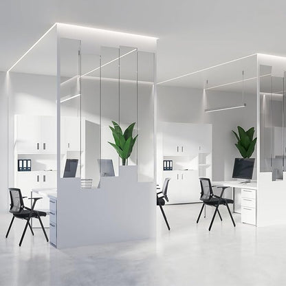 16 Pack Conference Room Chairs, Folding Office Desk Chair with Lumbar Support and Sliding Armrest, Stackable Office Guest Chairs & Reception Chairs