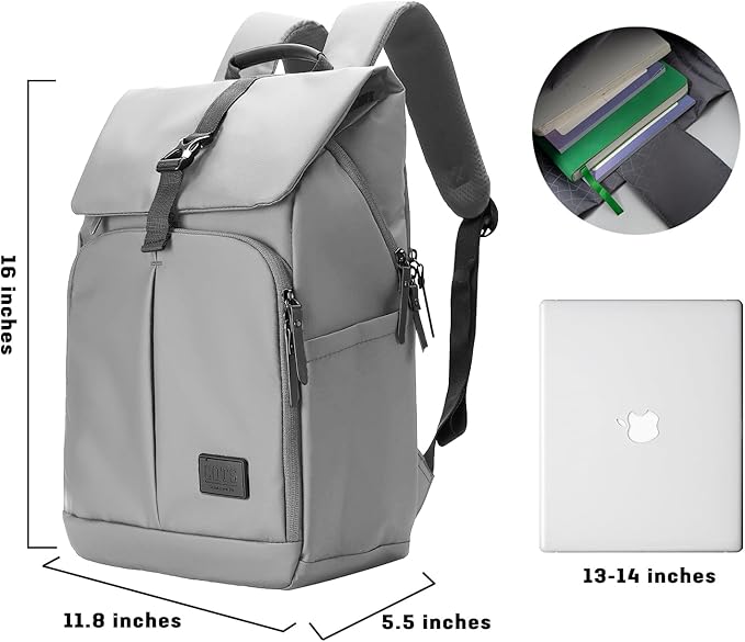 Laptop Backpack, 15.6 Inch Business Travel Fashion Casual Daypack for Men&Women (Grey)