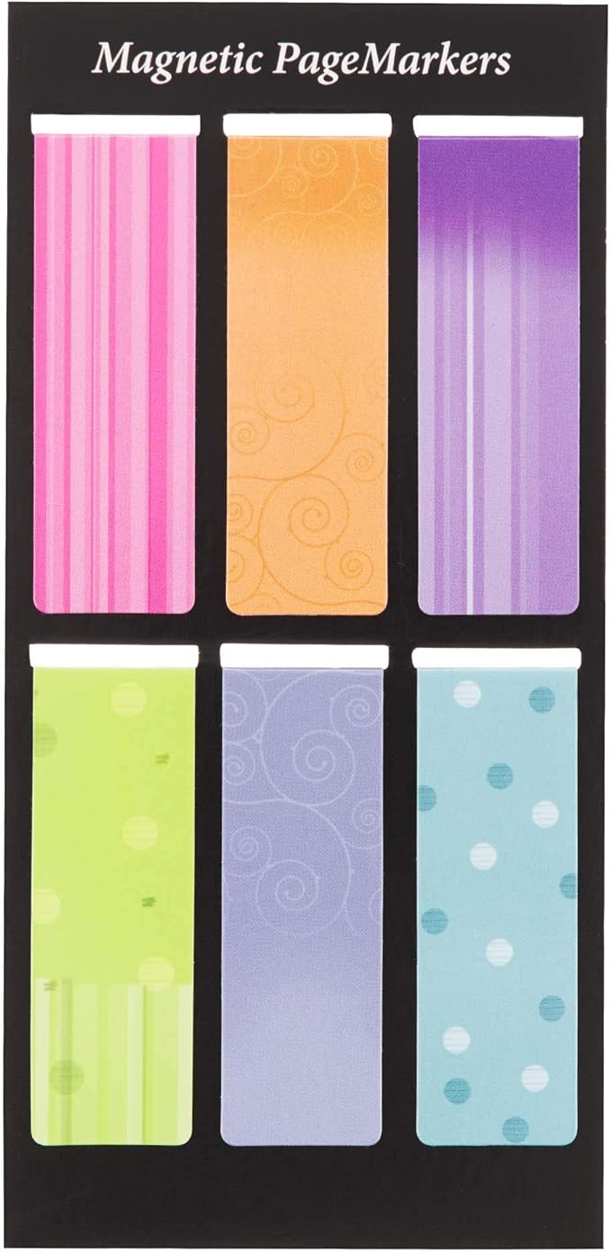 Christian Art Gifts Magnetic Scripture Bookmark Set with Bible Verse: Be Still - Psalm 46:10 Inspirational Puppy-Themed Magnetic Bible Verse Pagemarker Set of 6 for Bibles and Books, Size 2.3" x 0.8"