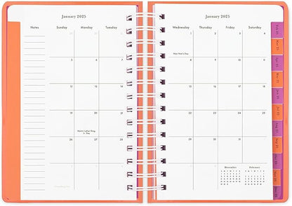 Kate Spade New York Medium Weekly and Monhtly Planner August 2024 - December 2025, Hardcover Spiral Agenda, Daily Planner with Monthly Calendar, Stickers, & Pockets, Your Lucky Day