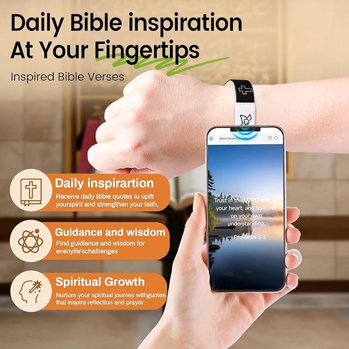 2 Pcs Bible Verse Bracelets，Daily Bible Verse Bracelet，Prayer Hope Bible Bracelets, Christian Gifts for Women , Graduation Gift，Inspirational Religious Gifts, Comes With A 35-inch Ribbon Bow