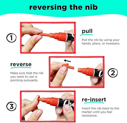 Fine Tip Chalkboard Chalk Markers (8 Pack 3mm) Classic Earth Color Ink - Erasable Dry Erase Marker Pens for Blackboards, Bistro, Window | 3mm Reversible Bullet & Chisel Point