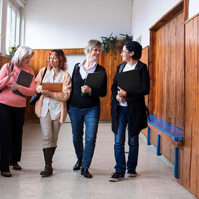 SKYDUE Letter A4 Paper Expanding File Folder Pockets Accordion Document Organizer (Black)