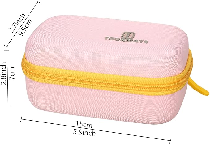 Hard Case Compatible for Moonlite Mini Projector and Story Reels, Storybook Projector Protective Storage Shell, CASE ONLY (Pink+Yellow)