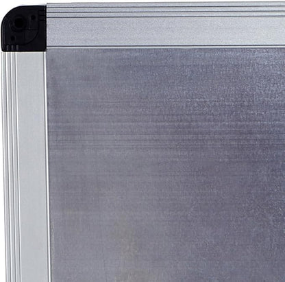 VIZ-PRO Magnetic Whiteboard/Dry Erase Board, 48 X 48 Inches, Silver Aluminium Frame