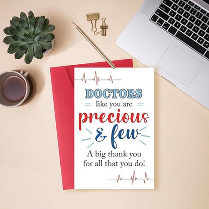 Funny Thank You Doctor Gifts, Perfect Doctor Thank You Card for Him Her, Doctor Birthday Gift Card