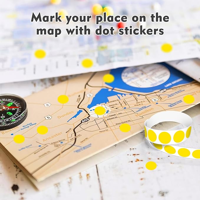 PARLAIM 3/4 Inch Roll Color Coding Labels,10000 per 10Rolls Round Permanent Adhesive Color Coding Circle Dot Stickers for Office Home (Yellow)