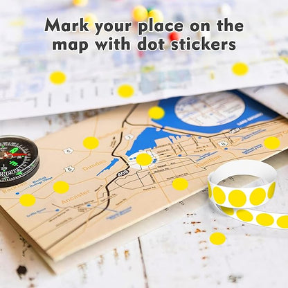 PARLAIM 3/4 Inch Roll Color Coding Labels,10000 per 10Rolls Round Permanent Adhesive Color Coding Circle Dot Stickers for Office Home (Yellow)