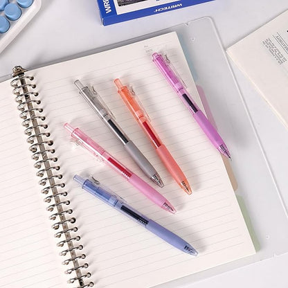 WRITECH Retractable Gel Ink Pens Multi Colored 0.5mm Fine Point Quick Dry Ink Pens For Journaling, Drawing, Doodling, and Notetaking 5ct