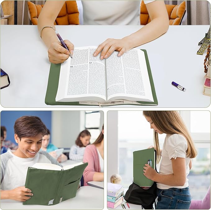 Canvas Book Covers, Washable Book Protector, Book Cover for Paperback Novels, Adjustable Book Cover for Hardcover with Pockets for Pen, Soft Cover Books, Book Lovers Gifts