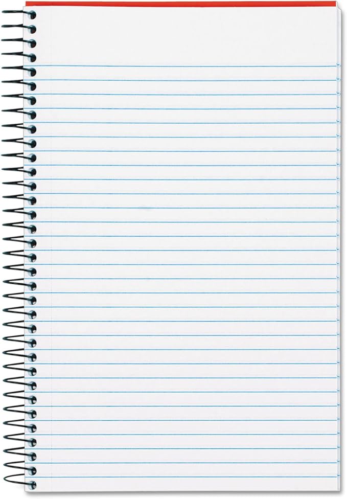 Tops Classified Business Notebook, 5.5 x 8.5-Inch, College Rule, 100 Sheets per Book, Ruby Plastic Cover (73505)