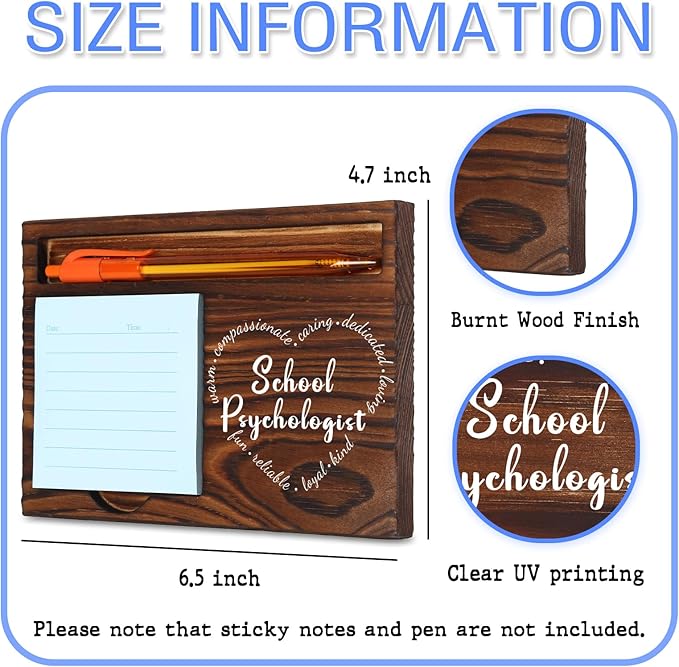 School Psychologist Gifts, School Psychologist Graduation Gift, Thank You Gifts for School Psychologist, Funny Desk Signs for School Counseling Office Desk Self-Stick Note Pad Holders SD130