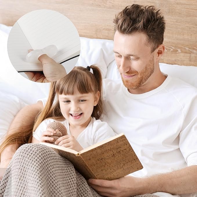 Thumb Page Holder for Reading 2Pack, Starry Sky Thumb Bookmark, Heart-Shaped Book Opener Holder, Book Finger Page Holder, Book Accessories for Reading Lovers(Pink,White)