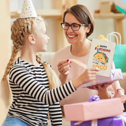 Cute Taco Birthday Card for Him Her,Funny Birthday Cards for Husband and Wife,Lovely Birthdays Anniversary Card Gifts - Only One for My Taco