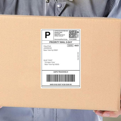 Shipping Address Label Stickers Paper for Laser and Inkjet Printer (1000 Sheets, 8.5" x 5.5" (2-UP）)