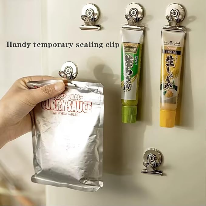 Strong Magnetic Clips, 20 Pack, 1-1/4 Inch, 31 mm, Sliver, Heavy Duty Refrigerator Magnet Clips, Medium Clip Magnets, Office Supplies, Photo Displays