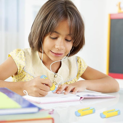 Pencil Erasers, Retractable Erasers for Pencils - Blue Yellow, Pack of 5