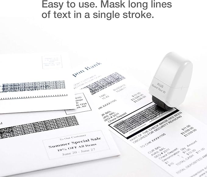 Guard Your ID Roller Identity Security Stamp Roller (White) IS-520CM