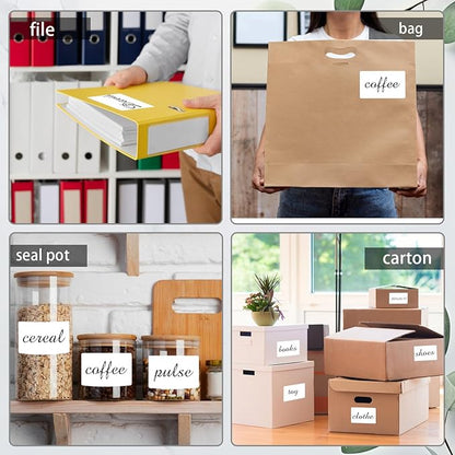 Name Tag Stickers,3.5" x 2.25" White Labels,Waterproof/Oil/Tear Resistant/Ink Won't Smudge (260pcs,1 Roll)