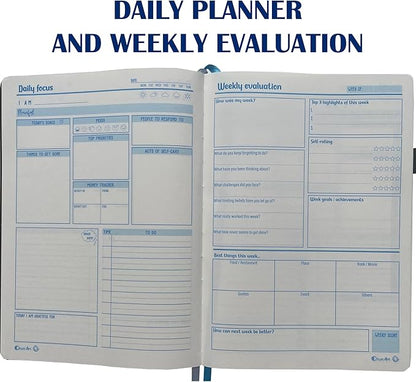 ADHD Planner for Adults - The Undated Monthly Weekly Daily Focus and Productivity Planner Organizer Notebook for Neurodivergent Brains - Organization , Goal Setting , Habit Tracker , Time Management , Gifts for Men and Women with ADD