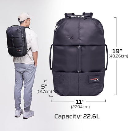 HyperX Knight Gaming Backpack for Laptops Large Storage Durable Travel Ready Black