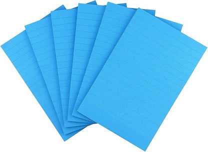 Early Buy 6 Pads Lined Sticky Notes with Lines 4x6 Self-Stick Notes Bright Color Sticky Notes, 45 Sheets/Pad (Blue)