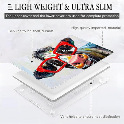 Compatible with 13.3 Inch MacBook Retina A1425/A1502, Red Cow Hard Plastic Shell Cover Case