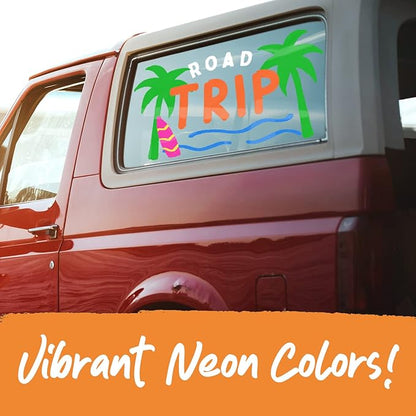 8 Washable Window Markers for Cars - 15mm Jumbo, 3 in 1 Nib, 28g Ink - Liquid Chalk Markers for Chalkboard, Blackboard, Glass, Bistro, Auto, Menu Board - Loved by Teachers, Kids, Artists, Businesses