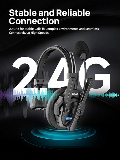 SYNCO XTALK XPRO2 Wireless Intercom Headset System, 2 Person 2.4GHz Wireless Communication Headset 500m/1640ft with Noise Reduction Program Production Live Show, Xtalk-Xpro2-Wireless-Headset-Intercom
