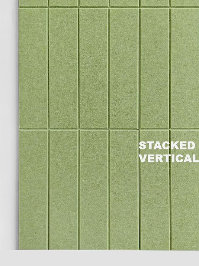 Large Cork Board Alternative - 12-Pack Felt Wall Tiles with Safe Removable Adhesive Tabs, Cork Wall Tiles Bulletin Board Home Office Essentials - Spring Green