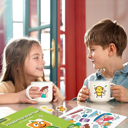 Lzerking Printable Vinyl Sticker Paper for Inkjet Printer 100 Sheets Matte White Waterproof 8.5x11 Inches