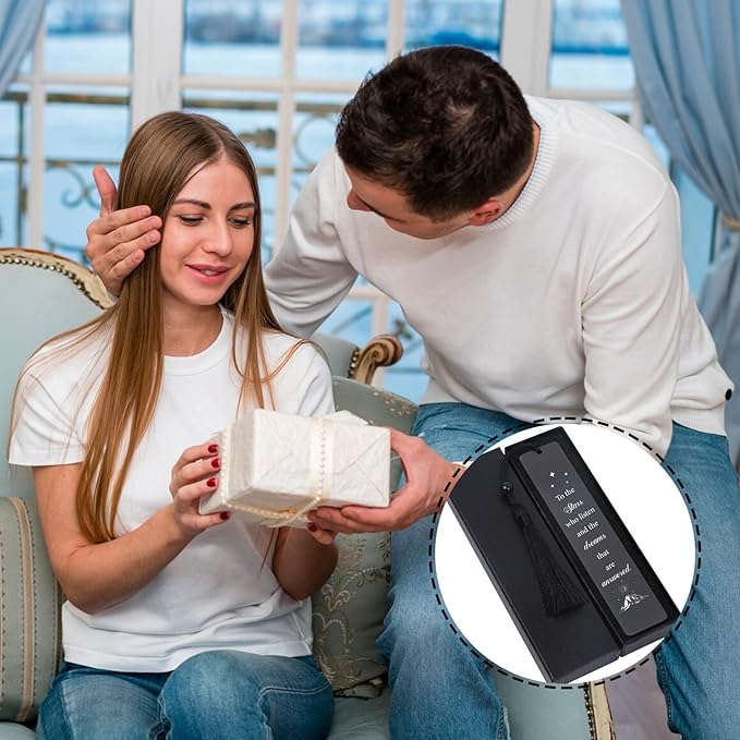 Fantasy Metal Bookmark Gift - 2Pcs Pretty Bookmarks with Tassels for Women Cool Star Book Marks Gifts for Men Motivational Book Mark for Book Lovers Teacher Bookmarks Appreciation Gifts