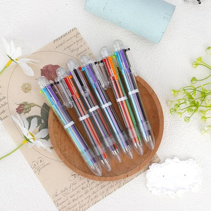 Easter Basket Stuffers 24 PCS Ballpoint Pens for School 6-in-1 Colored Pens Ballpoint Party Favors Office Supplies Multicolor Pens Back to School Gifts for Kid Students Son Daughter Classroom Birthday