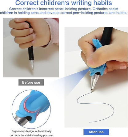 Grooved book magic pens for kids disappearing ink pens and reusable grooved handwriting practice or grooved writing books for kids 3-5, children magic copy books, invisible ink pen refills.