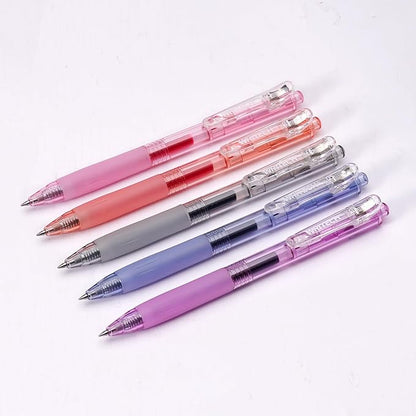WRITECH Retractable Gel Ink Pens Multi Colored 0.5mm Fine Point Quick Dry Ink Pens For Journaling, Drawing, Doodling, and Notetaking 5ct