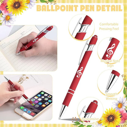 120 Pcs Music Gifts Bulk for Students Include 30 Music Note Ballpoint Pen 30 Music Keychain 30 Metal Music Bookmark 30 Organza Bag Choir Gifts for Student Teacher Music Lover