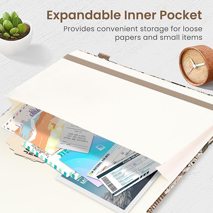 Lined Journal Notebook for Women & Men, Hardcover Leather Journal for writing, A5 College Ruled Notebook for Work & Note Taking, Perfect for Office School Home Supplies, 160 Pages, Magical Forest