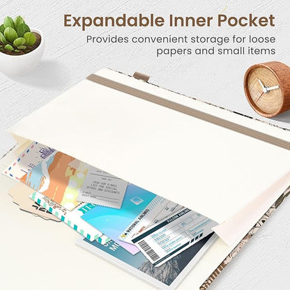 Lined Journal Notebook for Women & Men, Hardcover Leather Journal for writing, A5 College Ruled Notebook for Work & Note Taking, Perfect for Office School Home Supplies, 160 Pages, Magical Forest