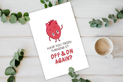 Funny Heart Surgery Card, Cheeky Sympathy Gift for Open-heart Operation Patient, Unique Get Well Soon Card for Him Friend