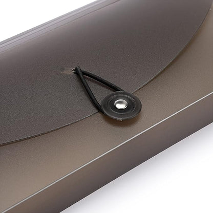 BTSKY Expanding File Folder –New 13 Pockets Small Accordion File Folder Expandable Card Ticket Holder File Storage Folder Check Bill File Folder Plastic Wallet Case (Coffee Translucent)