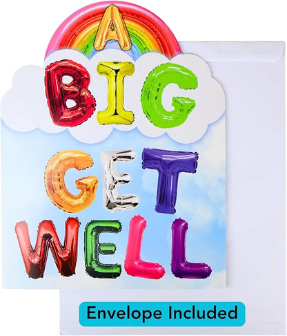Iconikal Jumbo Greeting Card With Envelope, A Big Get Well, 11 x 14-Inch
