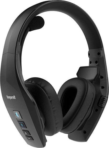 BlueParrott S650-XT Trucker Bluetooth Headset – 2-in-1 Convertible Stereo to Mono Headset with Noise Cancellation, Extended Wireless Range and IP54-Rated Protection - Ideal for Anyone On The Go, Black