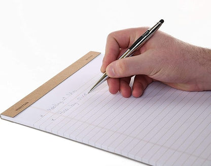 Mintra Office Recycled Writing Pads 6pk (White, Wide Ruled (8.5in x 11in)) - 50 Sheets per Notepad, Micro perforated, Legal Pad, Notebook Paper for School, College, Office, Business