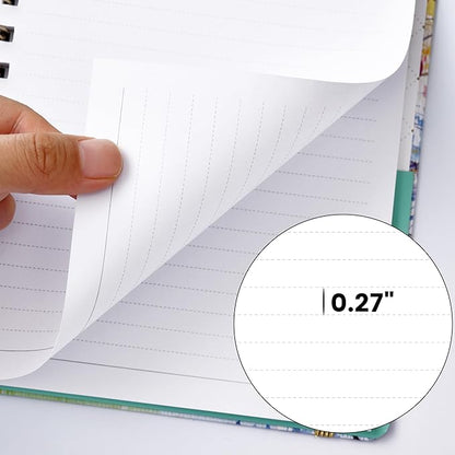 Frasukis Ruled Notebook/Journal - Lined Journal, 8.5" X 6.4", Ruled Spiral Notebook/Journal, Banded with Waterproof Hardcover, Exquisite Inner Pocket for School, Office & Home