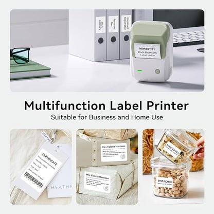 NIIMBOT B1 Label Maker Machine with Tape, Thermal Label Printer Easy to Use for Office, Home, Business, 2 Inch Label Maker with 2'' x1.18'' Labels-230pcs/Roll